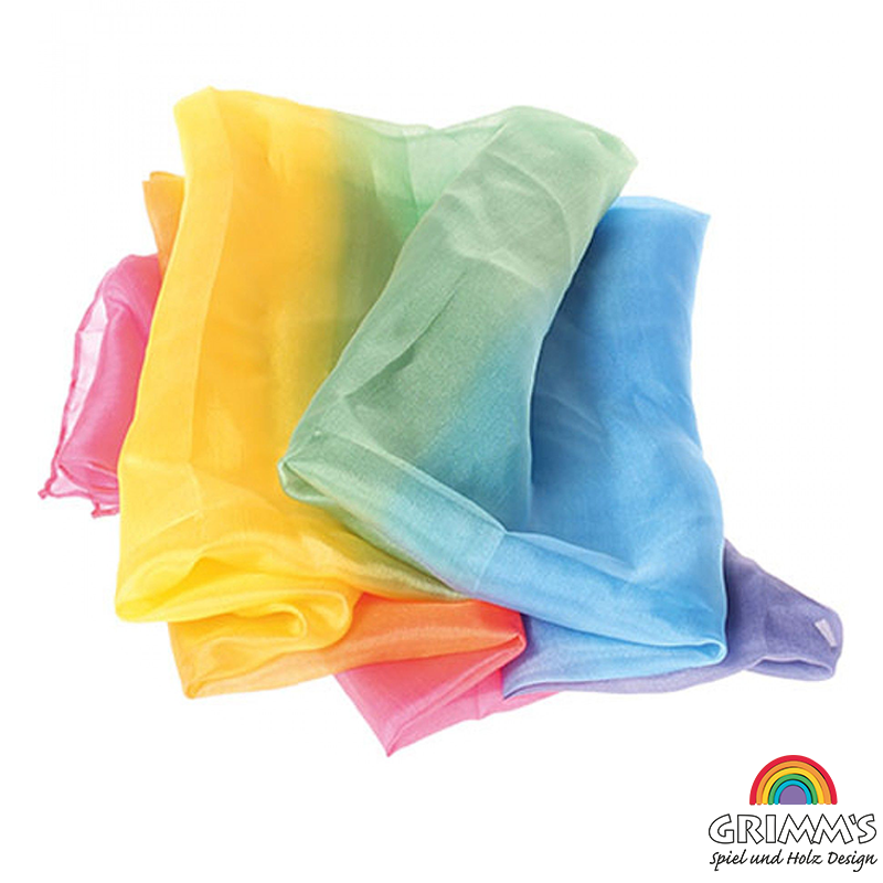 Pañuelo seda arco iris pequeño