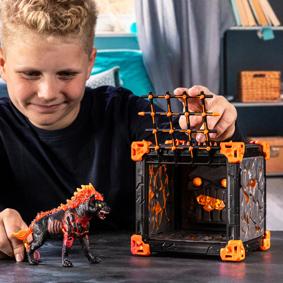 BattleCave Hiena de lava Eldrador de Schleich