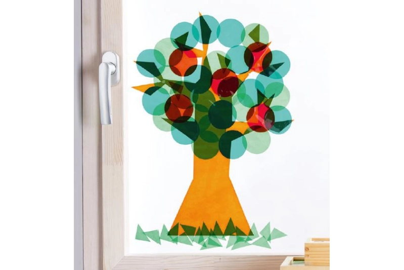 Adhesius per la finestra: l'arbre de les estacions