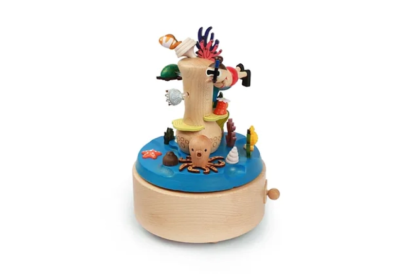 Caixa de música de fusta: Snorkeling a l'escull