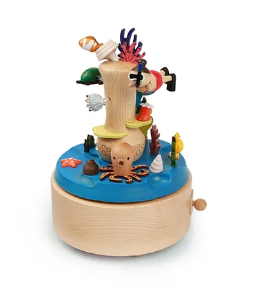 Caixa de música de fusta: Snorkeling a l'escull