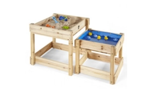 Mesas nido de madera para agua y arena