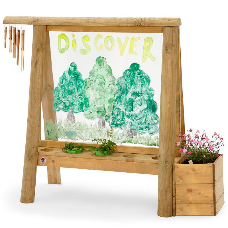 Pissarra amb panell transparent per exterior