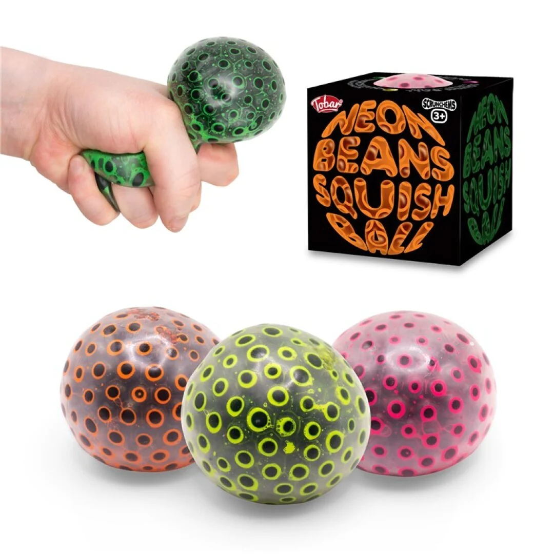 Pelota sensorial: Scrunchems Neon Beans Squish Ball