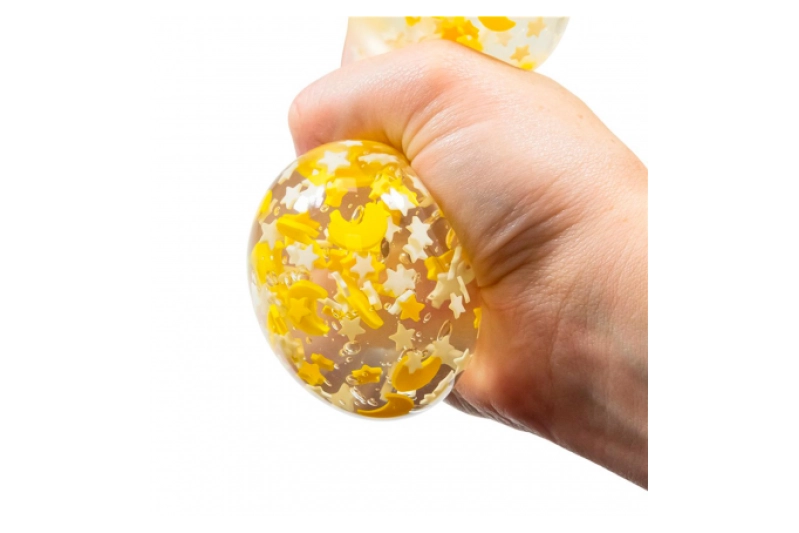 Pelota sensorial con estrellas que brillan en la oscuridad