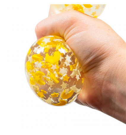 Pelota sensorial con estrellas que brillan en la oscuridad