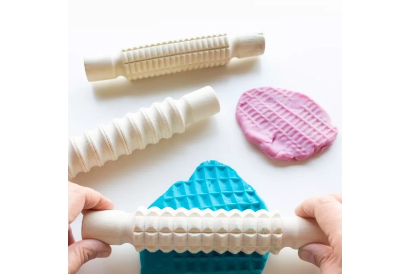Rodillos de madera con texturas