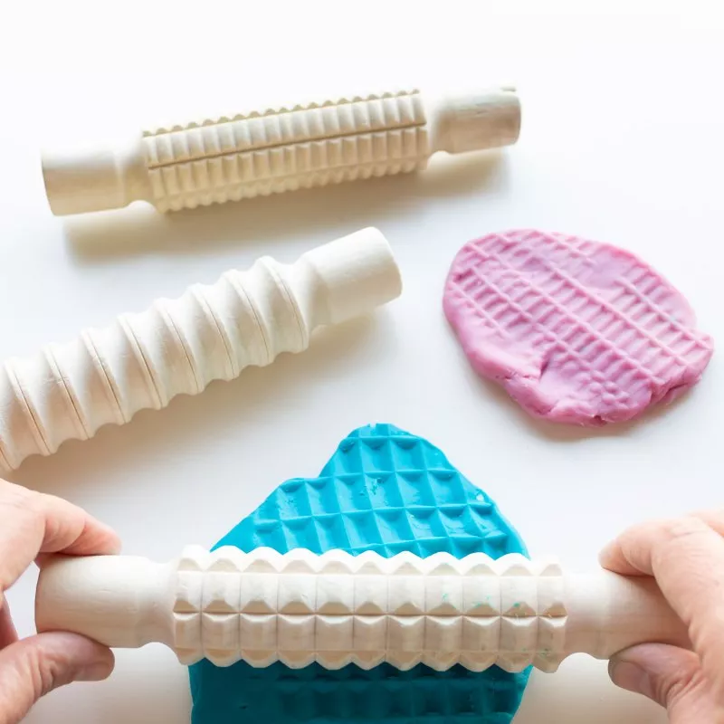 Rodillos de madera con texturas