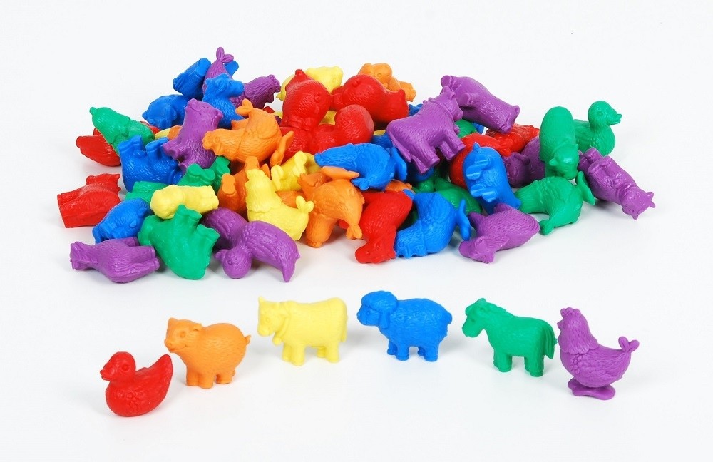 72 animales de granja para contar