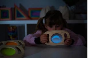 PANELL SENSORIAL INDIVIDUAL FLUORESCENT BLAU