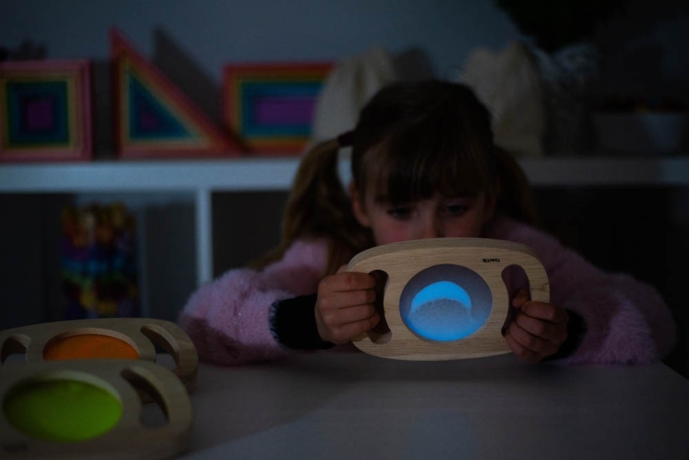 PANELL SENSORIAL INDIVIDUAL FLUORESCENT BLAU