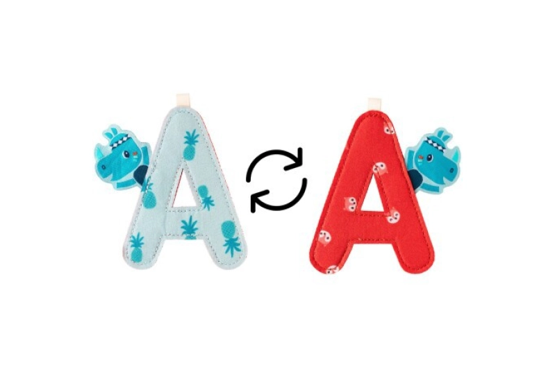 Lletra A de roba Marius