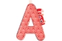 Lletra A de roba Alice