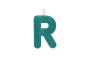 Lletra R fosforescent de roba