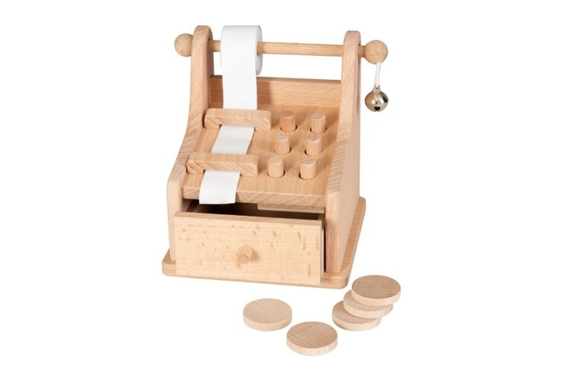 Caja registradora de madera "Les Petits"