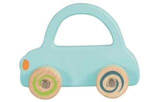 Cotxe de fusta amb rodes d'espiral