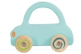 Coche de madera con ruedas con espiral