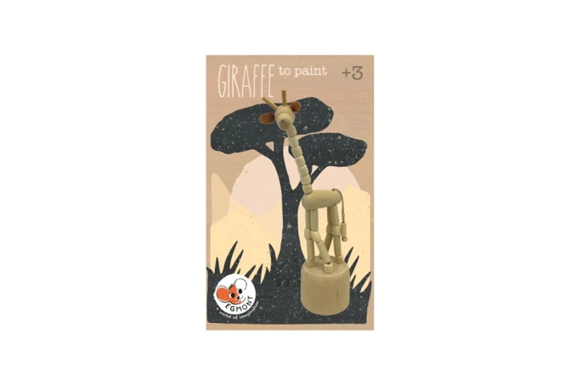 Girafa de fusta pintar