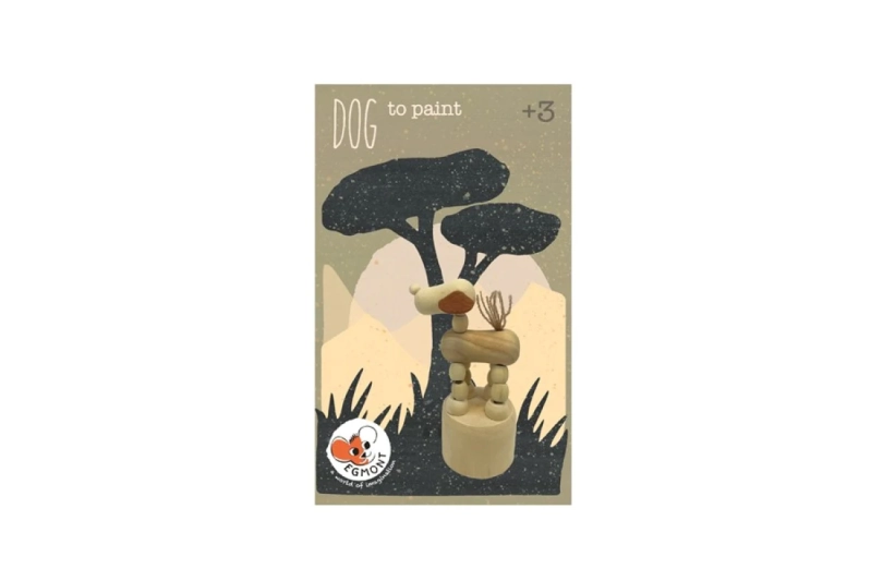 Perro de madera para pintar