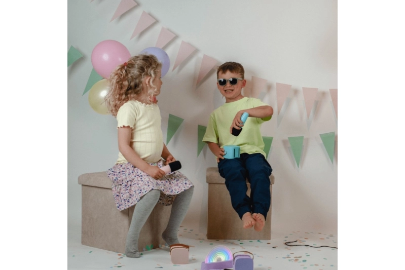 Micròfon Karaoke de color blau