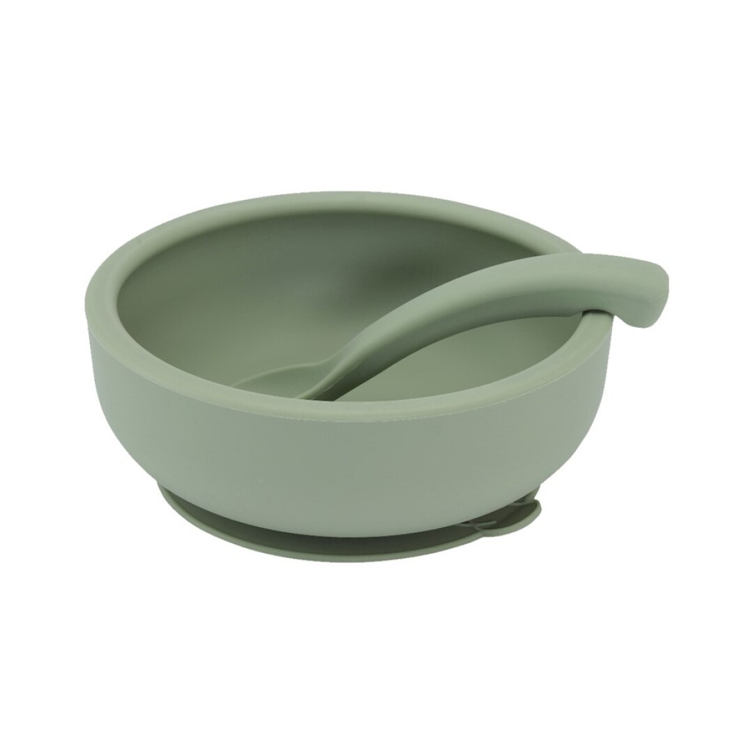 CUENCO CON TAPA Y CUCHARA-VERDE