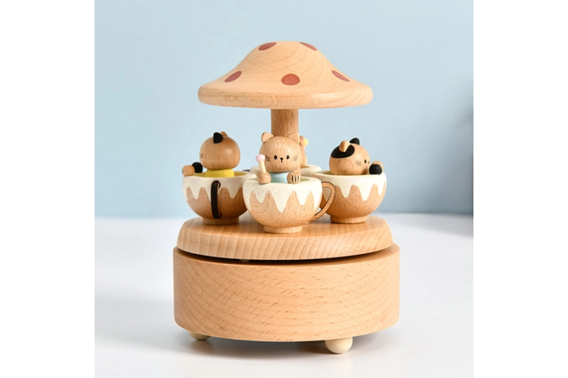 Carrusel gatets musical de fusta