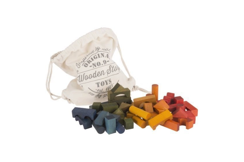 Blocs de construcció en sac 100  peces Wooden Stor