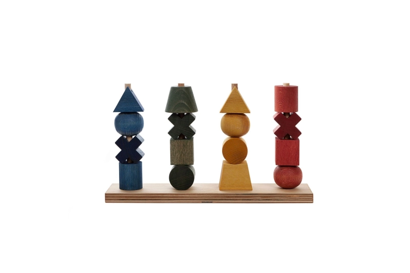 4 apilables XL colors i formes Wooden Story