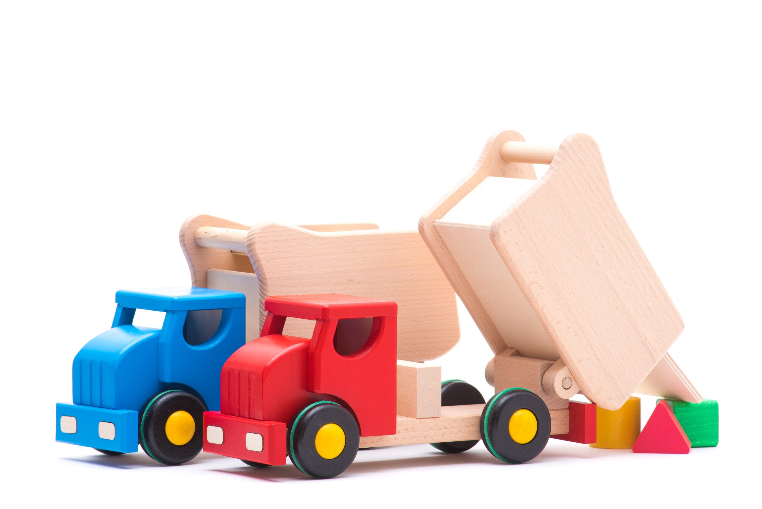 CAMIÓ AMB CAIXA DE FORMES BLAU