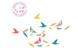 Movil Pajaros multicolores Katsumi Komagat