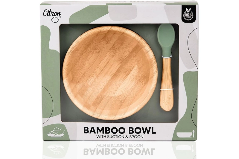 Cuenco de bambú con ventosa