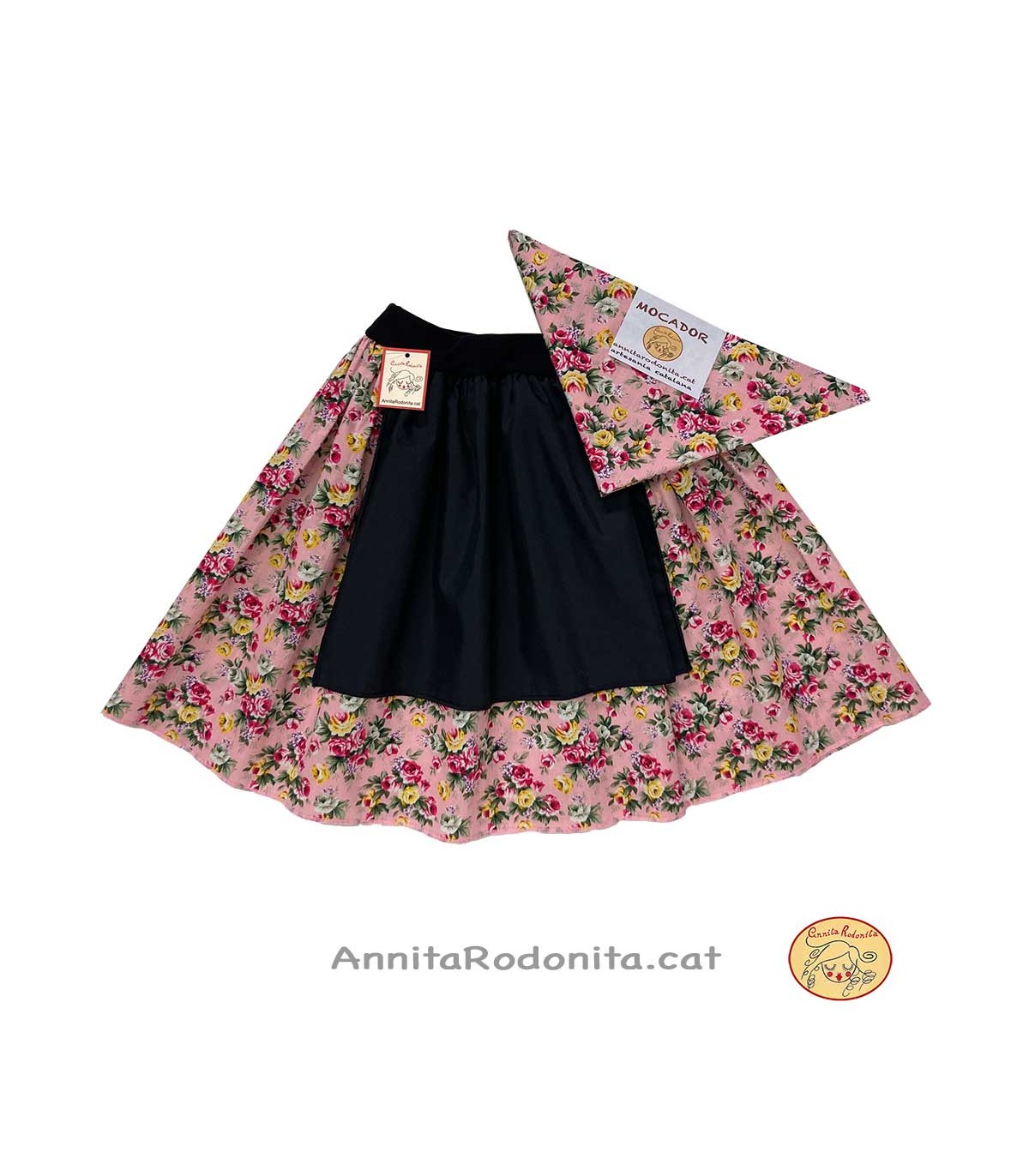 Faldilla amb davantal i mocador de Castanyera T4