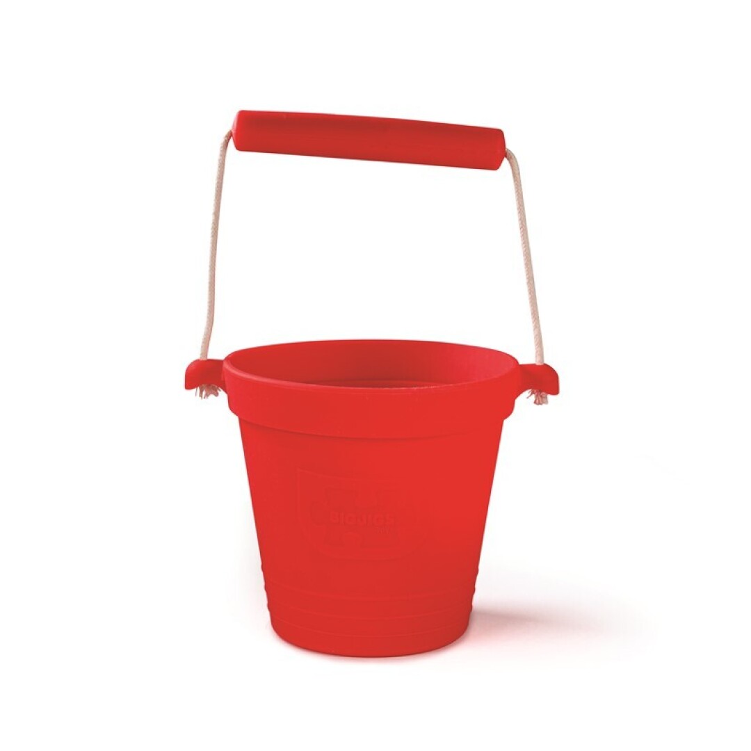 Cubo rojo cereza de silicona