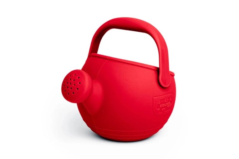 Regadera de silicona roja