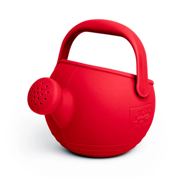 Regadera de silicona roja