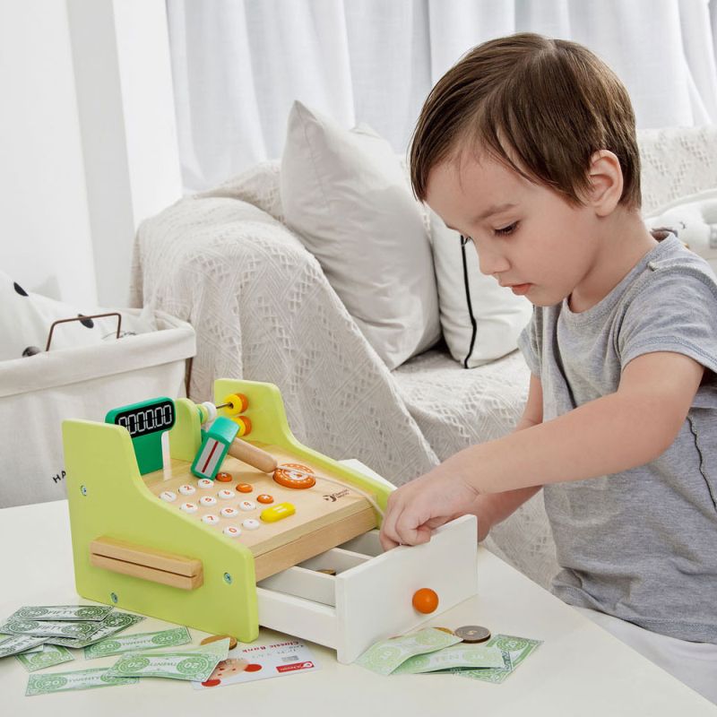 Caixa enregistradora de fusta