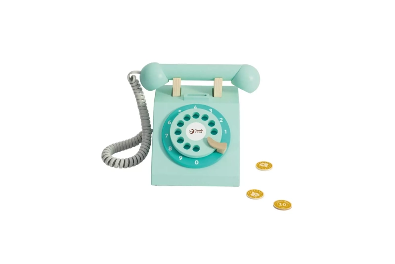 Teléfono madera vintage