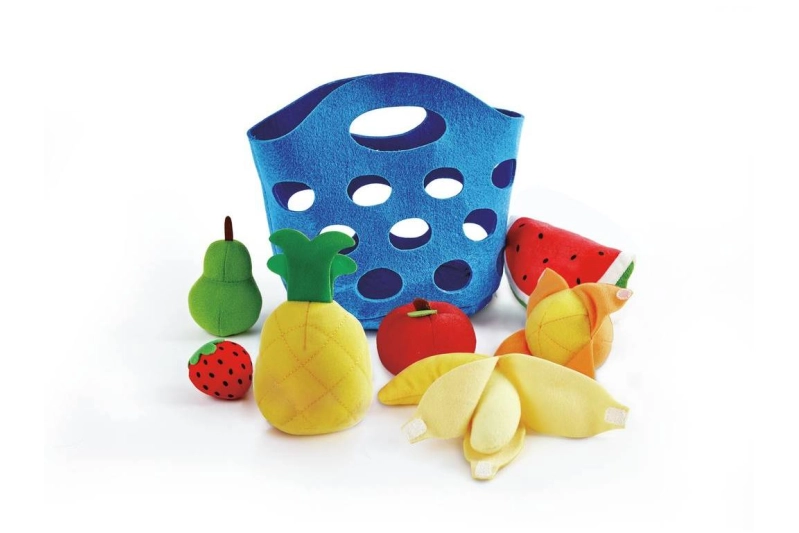 Set de fruites per tallar amb roba i ganivet