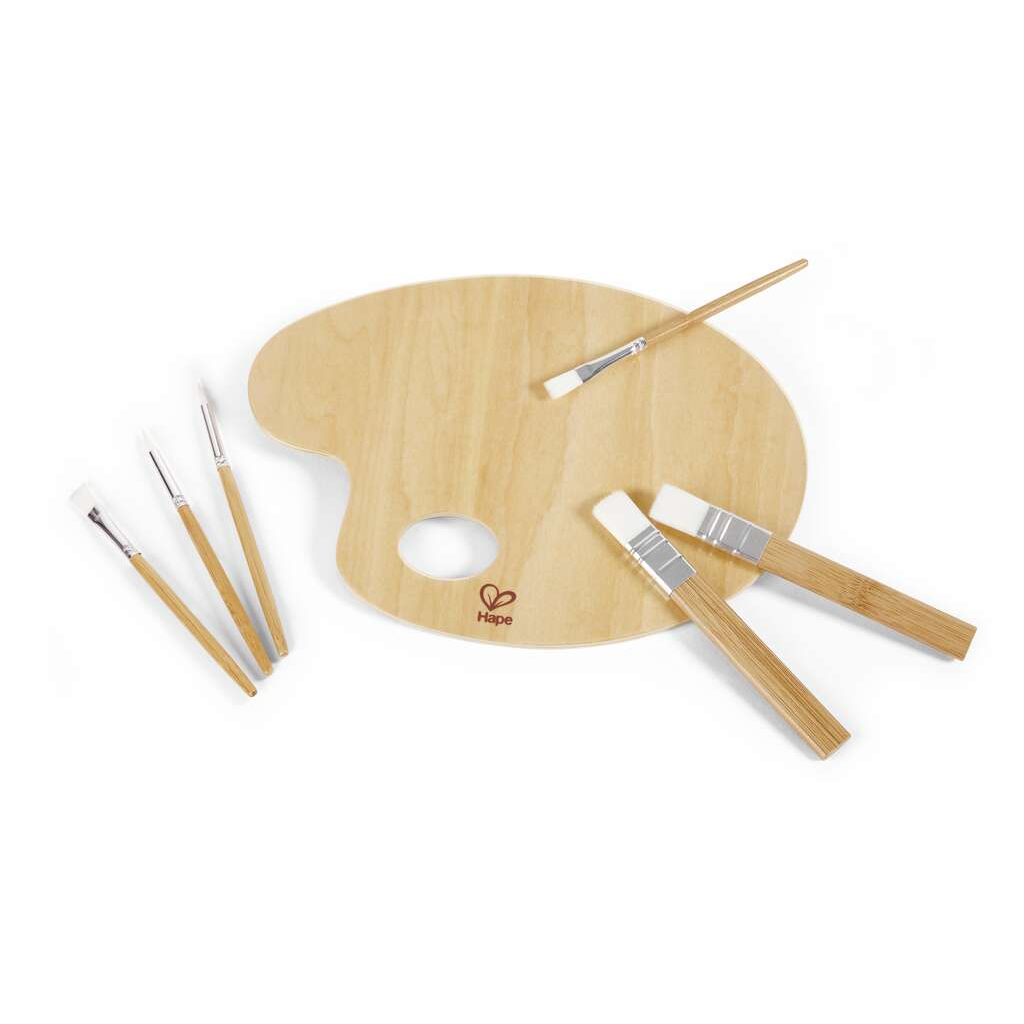 kit artístico de pinceles y paleta