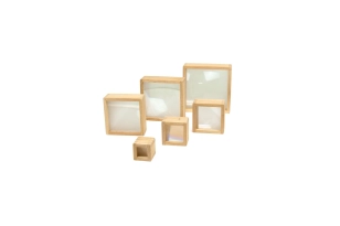 6 BLOQUES DE LUPA CON MADERA