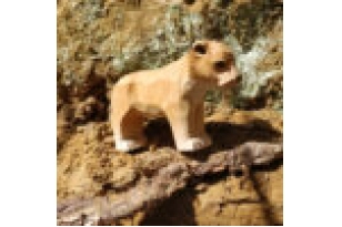 Cachorro de león de madera Wudimals