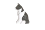 Gato blanco y negro de madera Wudimals