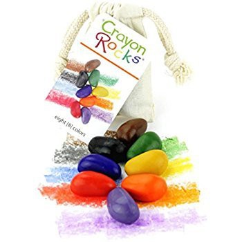 8 colors crayon rocks amb bossa de cotó