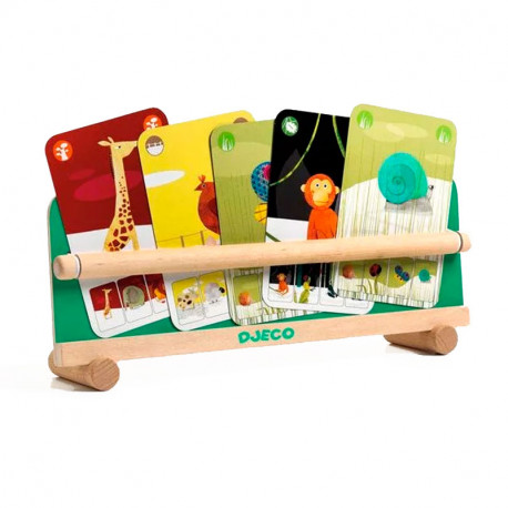 Porta cartas de mesa de madera