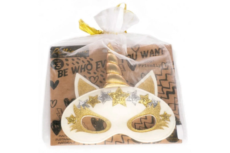 Máscara unicornio oro