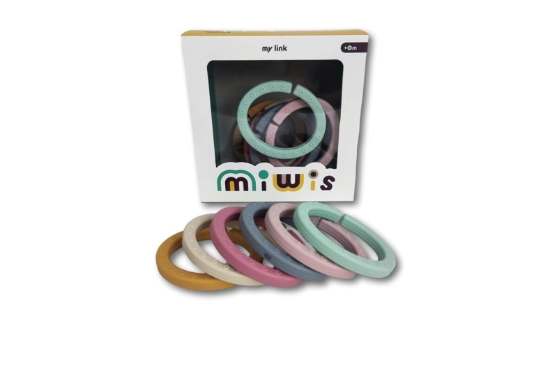 Anelles mossegadores silicona tons pastel