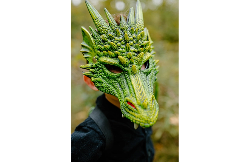 Màscara de drac verda