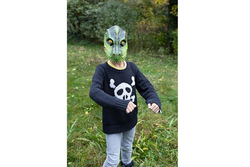 Máscara T-Rex verde