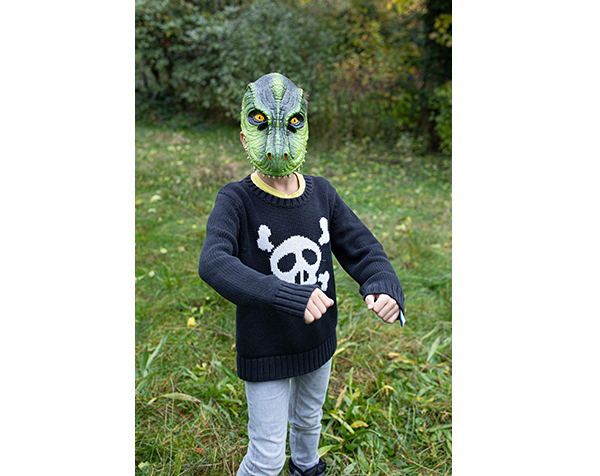 Máscara T-Rex verde
