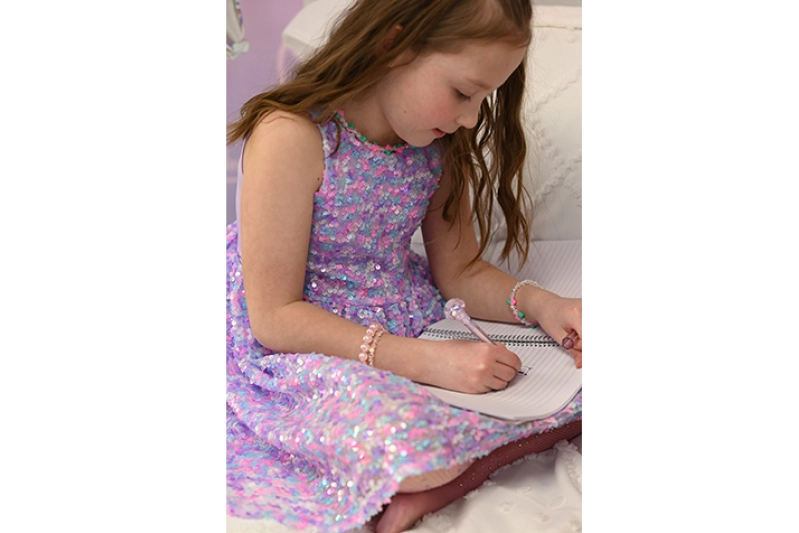 Disfressa Vestit de Lluentons Violeta, Tall 3-4